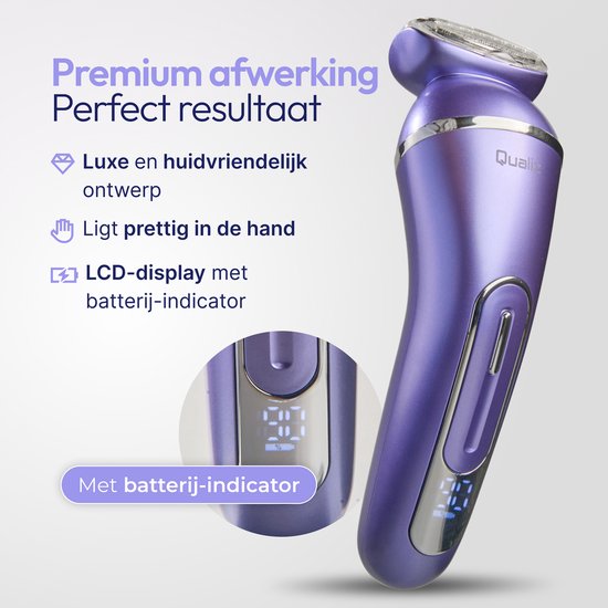 7-in-1-Ladyshaver – Epiliergerät für Damen – IPX 7 wasserdicht – Wiederaufladbar – Bikini-Trimmer – Intimrasierer für Damen – Ladyshaver für Frauen – Epilierer – Trimmer für Damen – Qualiz®