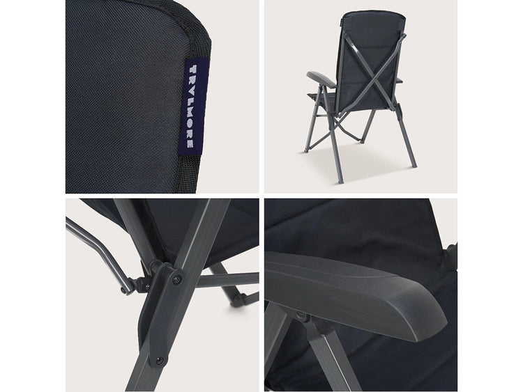 TRVLMORE Campingstuhl - Luxe Soft - Klappbar - Verstellbar - Grau
