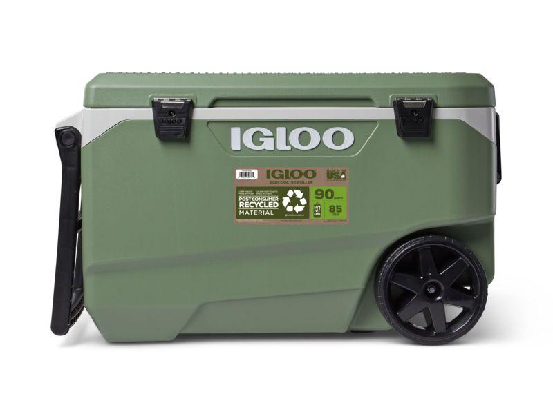 Igloo EcoCool Latitude 90 Roller-Kühlbox – 85 Liter – Vintage Green