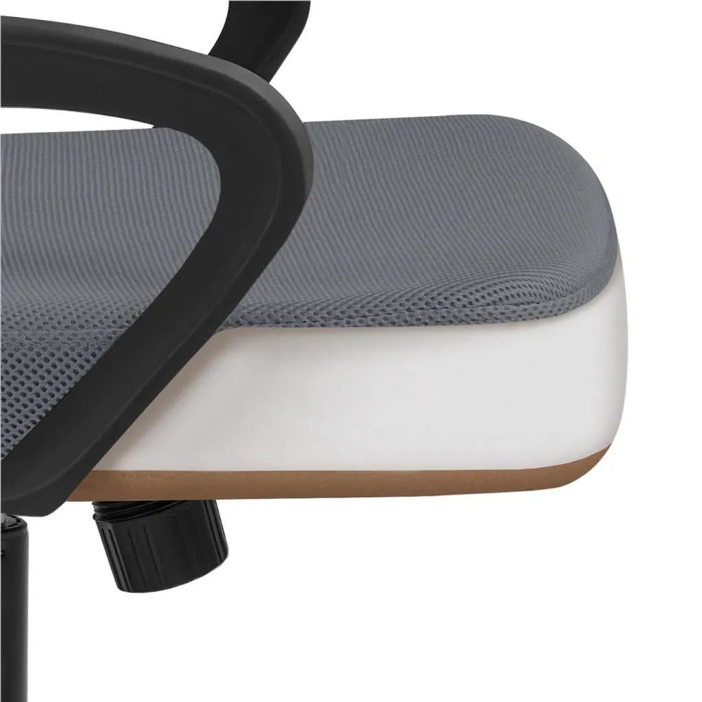 Yaheetech Ergonomischer Bürostuhl mit Wippfunktion, Dunkelgrau