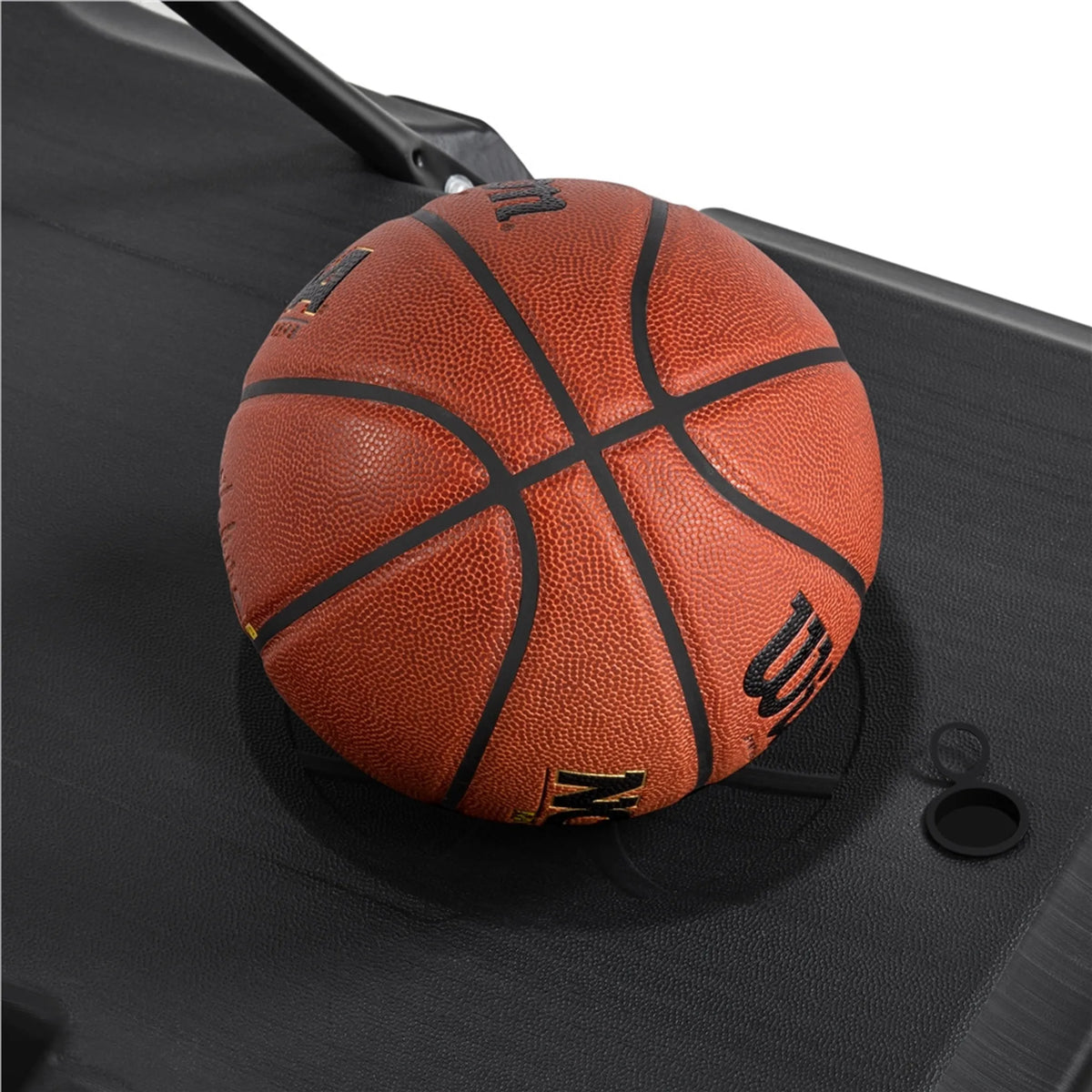 Höhenverstellbarer Basketballkorb mit Rollen, 182–215 cm, schwarz