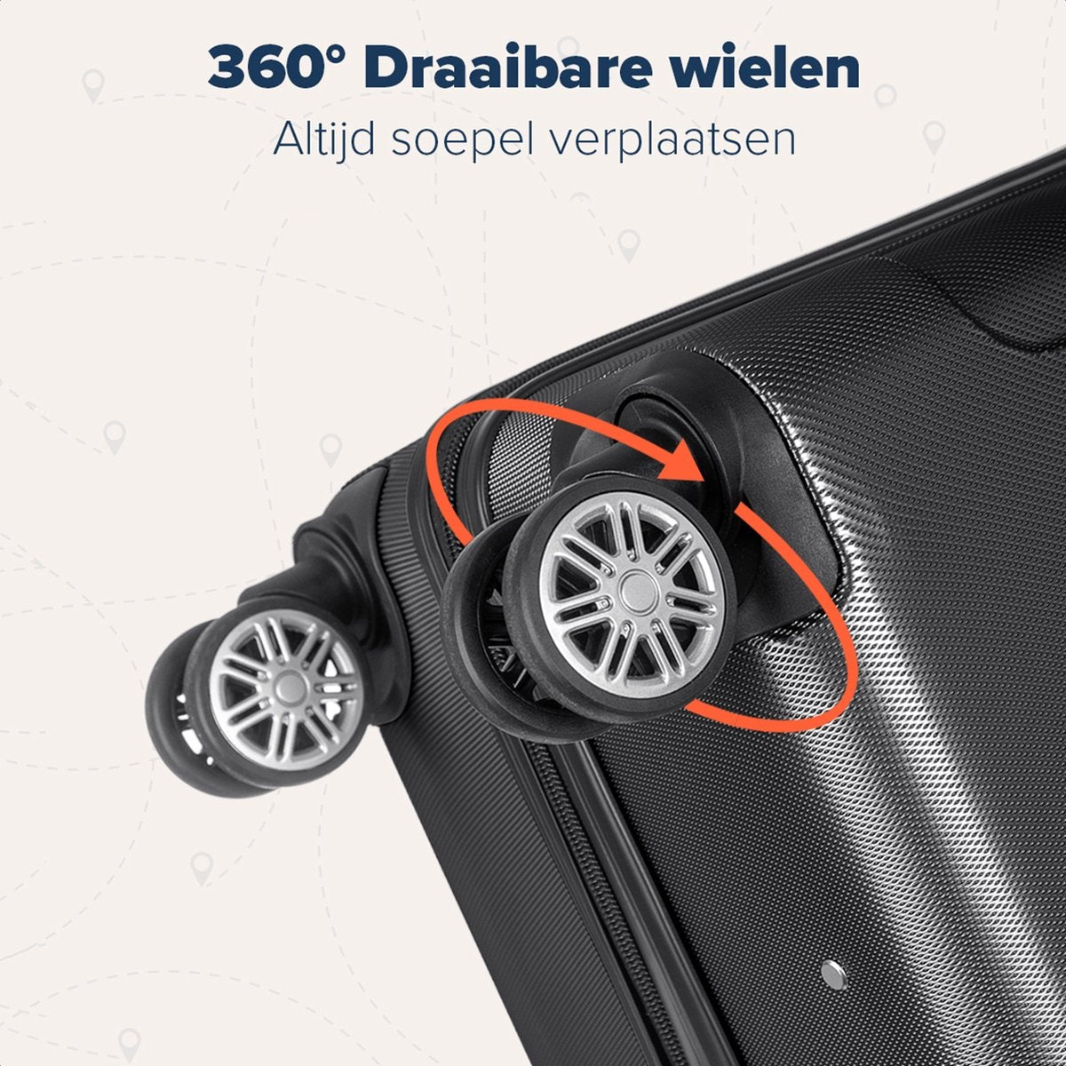 TRVLMORE - Kofferset - 2-teilig - 38L (Handgepäck) + 110L - Schwarz