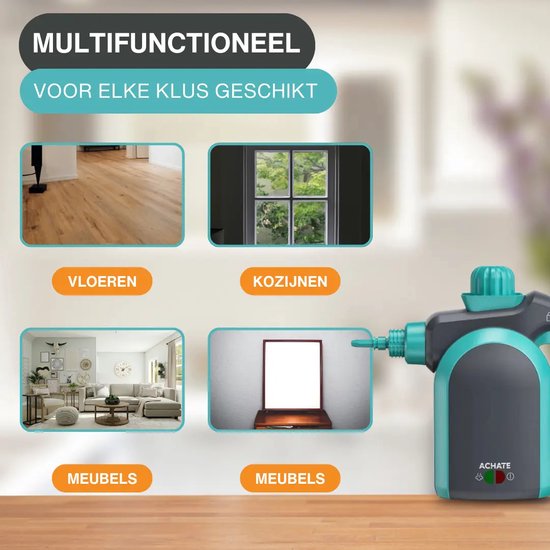 Achaté© 12-in-1 Dampfreiniger - Handdampfreiniger für Kleidung - 12-teiliges Zubehörset