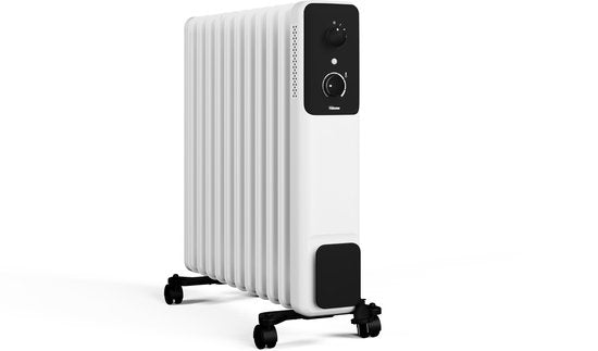 Tristar KA-5381 Ölradiator – Elektroheizung 2500 W – Geräuscharm – Mit Thermostat – Mobil – Sicher – 3 Heizstufen – Mobiler Heizkörper