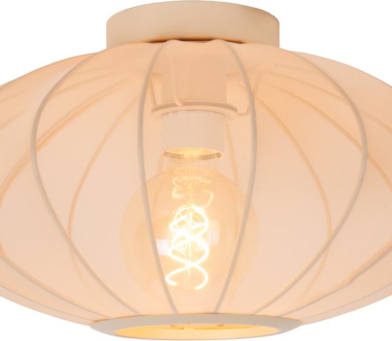 Lucide CORINA – Deckenleuchte – Ø 40 cm – 1xE27 – Beige – Japandi