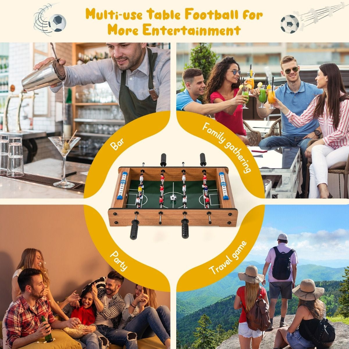 Coast Mini-Fußballtisch - Für Kinder - 51 x 31 x9 cm