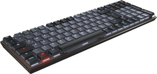 CHERRY KW 550 MX LP Tastatur für zu Hause/Büro, USB + Bluetooth, QWERTY, amerikanisches Englisch, schwarz