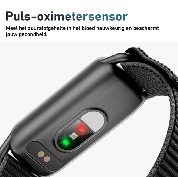 Fittek GTL1 Smartwatch – Schwarz – Gesundheitsüberwachung rund um die Uhr – 7 Tage Akkulaufzeit