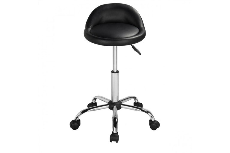 Yaheetech Friseurstuhl – auf Rollen – höhenverstellbar – 120 kg – 52 x 55,5–70 cm – Schwarz