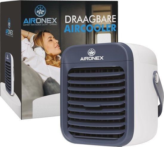 Aironex Tragbarer Luftkühler Blau - bis zu 15 mÂ² - 0.3L Wassertank