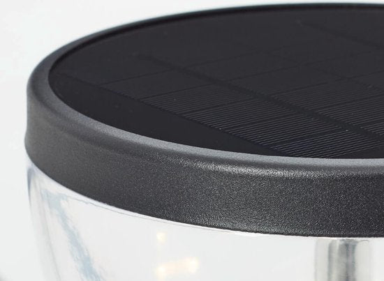 BRILLIANT LED-Außenstehleuchte, Solar, 92 cm, 430 lm, 3000 K, Edelstahl, schwarz