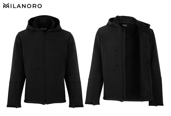 Milanoro - Wind- und wasserdichte Jacken - Jacke mit Kapuze - Navy - XXL