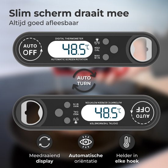 Nuvance Fleischthermometer - BBQ Zubehör - Digitales Thermometer - Kochen - für Küche, Ofen, Kern, Lebensmittel & Zucker