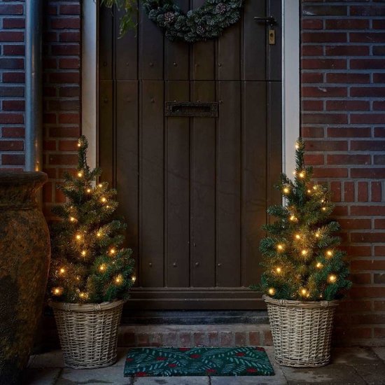 Black Box Trees Norton Künstlicher Weihnachtsbaum im Topf mit LED-Lichtern - H90 x Ø50 cm - Grün