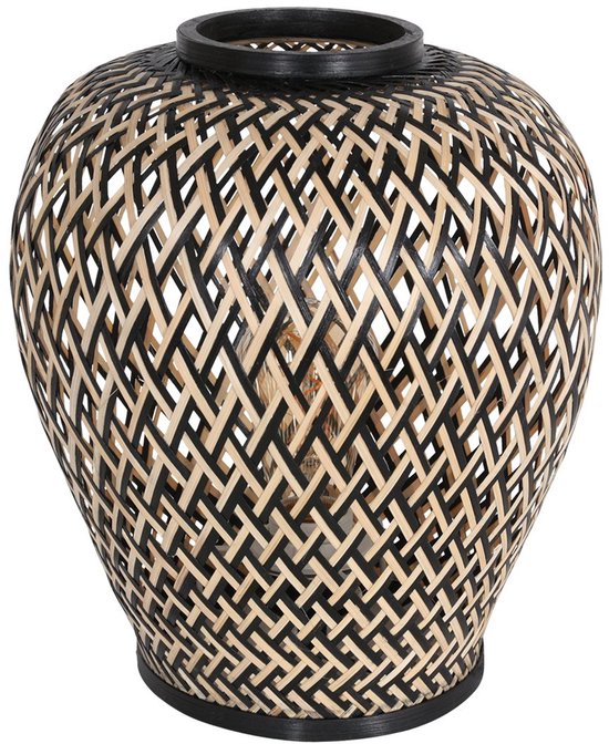 Steinhauer Tischlampe Maze – naturfarben – Metall – 30 cm – E27-Fassung – 3131BE