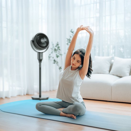 Auronic Stativventilator – Standventilator – Luftkühler – Boden- und Tischventilator – Omni – 3 Geschwindigkeitsstufen – Leiser Ventilator – Ventilator – Mit Fernbedienung – Schwarz