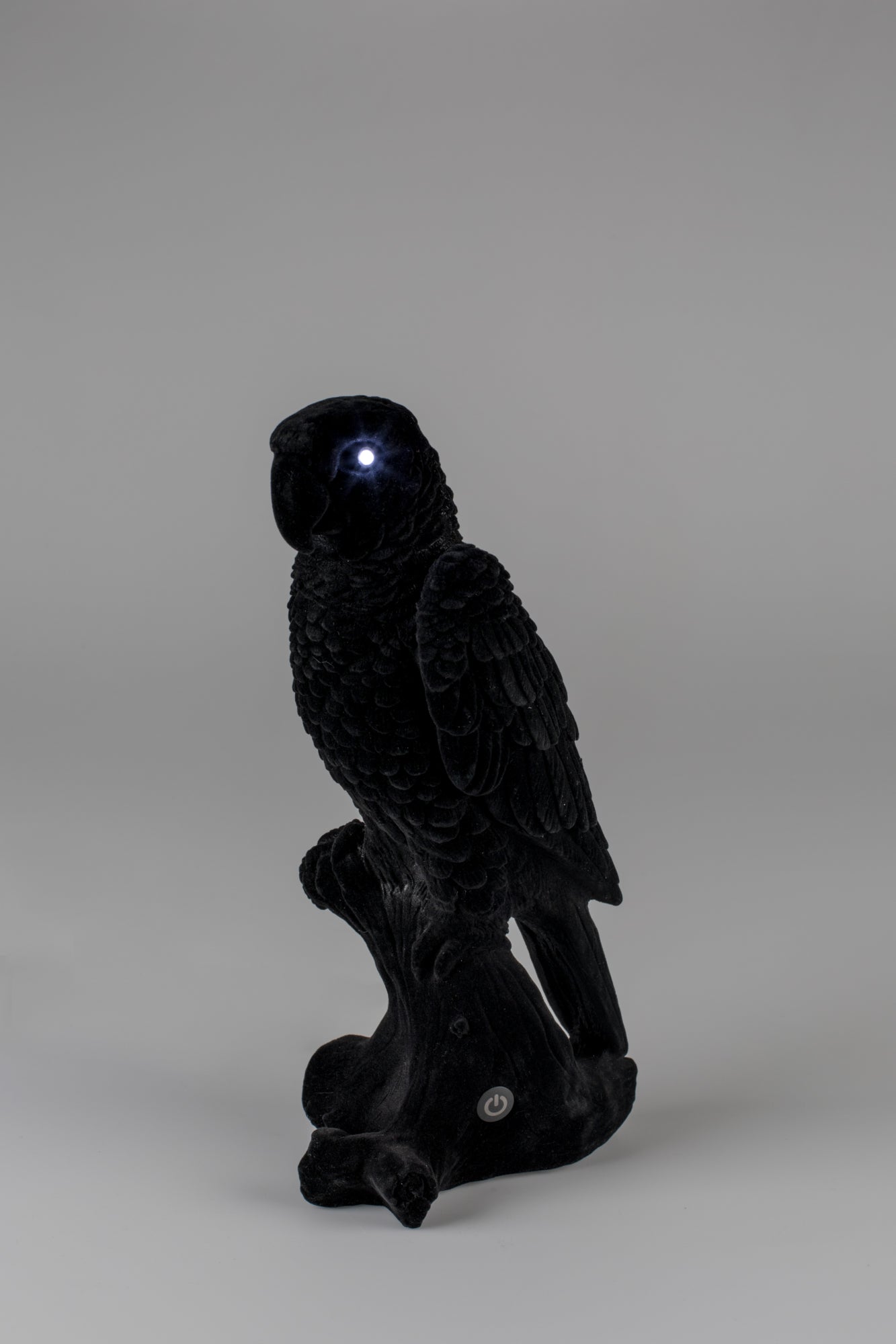 Bold Monkey Papagei Lampe - LED - Samt & PVC - 17 x 19 x 33cm - Schwarz