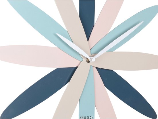 Karlsson Wanduhr Bloom - Multicolour - Ø45cm - Wanduhr Modern