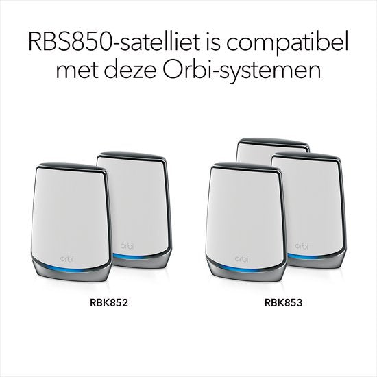 NETGEAR Orbi RBS850 - Mesh Wifi - Geeignet für Wifi 6 - 1-Pack