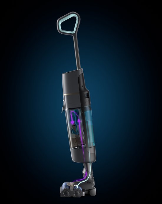 Philips - Kabelloser Staubsauger - AquaTrio Cordless 7000 Series XW7110/01 - Trocken- und Wischfunktion - Grau