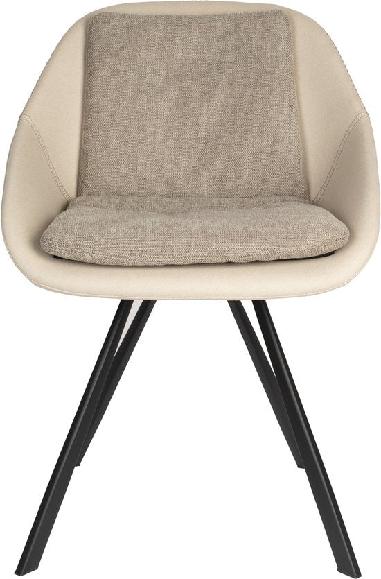 Dutchbone Wakefield Stuhl Elfenbein - Satz von 2