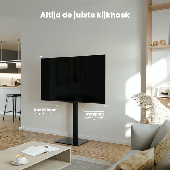 Auronic TV Ständer - Höhenverstellbar - Schwenkbar - Neigbar - 32 bis 70 Zoll - Schwarz