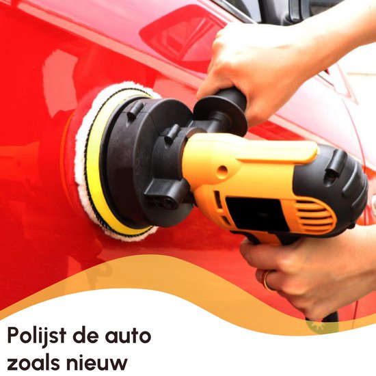 Gtrise Polierer - Polierer Auto - 6 Polierscheiben - 1400W Leistungsstark - Polier - Mit Ebook