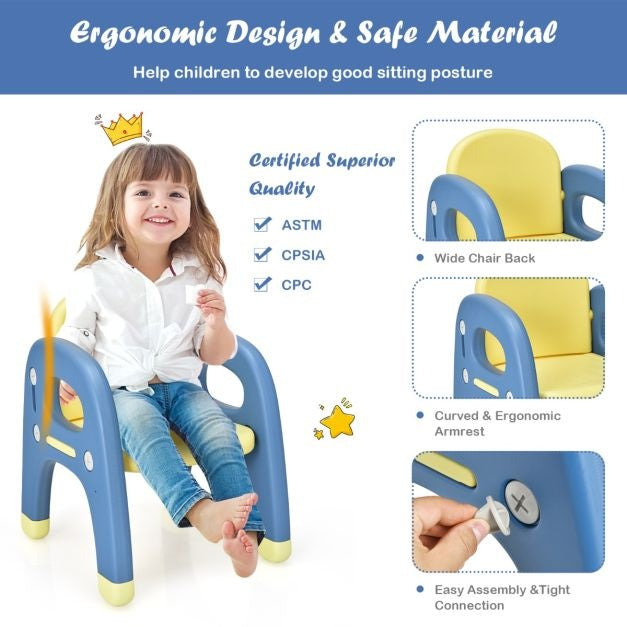 Coast Kindertisch mit Stuhlset - Kinder zwischen 1 und 5 Jahren - blau/gelb/weiß