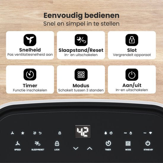 Auronic Luftentfeuchter - Compact Series - 16 l pro Tag - Waschtrockenfunktion - Schlafzimmer, Badezimmer und Wohnzimmer - Weiß