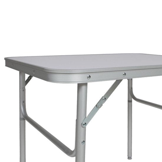 tectake - Klappbarer Campingtisch - Tragbarer Campingtisch - Outdoor-Klapptisch - Klappbarer Tisch - Wetterfest - 75x55x68cm - Grau