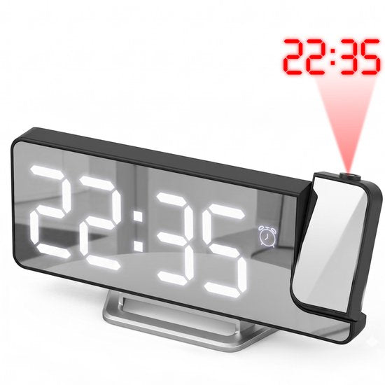 Nuvance Digitaler Wecker mit Projektion – Digitale Uhr für das Schlafzimmer – Schlummerfunktion – Digitale Wecker – Wecker