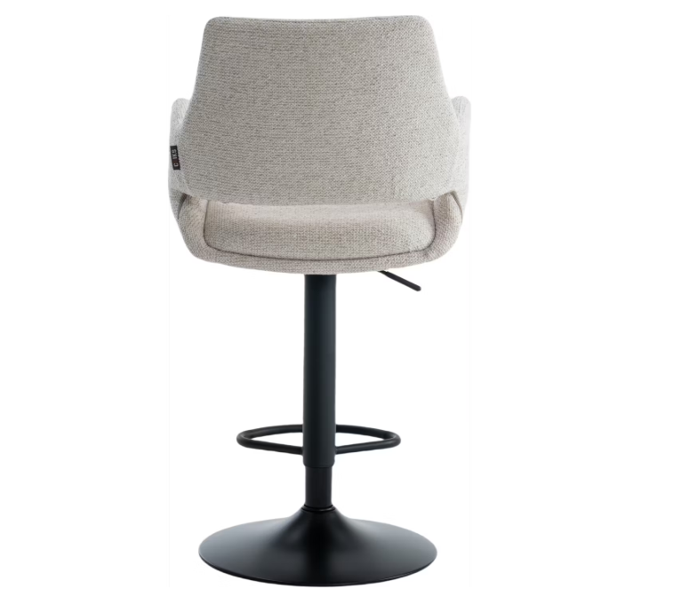 Criks Design Monza Barhocker - Verstellbar 93-115 cm - 360° drehbar - Mit Fußstütze - Beige
