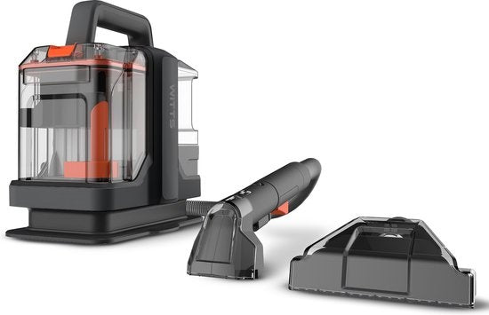 WITTS - Teppichreiniger - 400W - 2 Wassertanks - tragbar - Grau