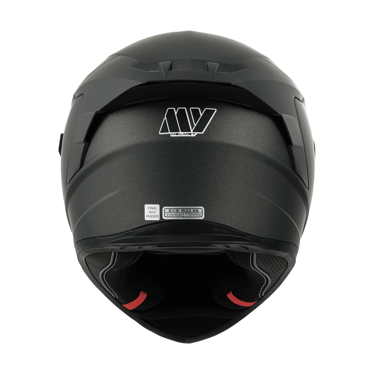 MY Integralhelm – ECE R 22.06-zertifiziert – Größe M – Matt-Titanium und Schwarz – ABS