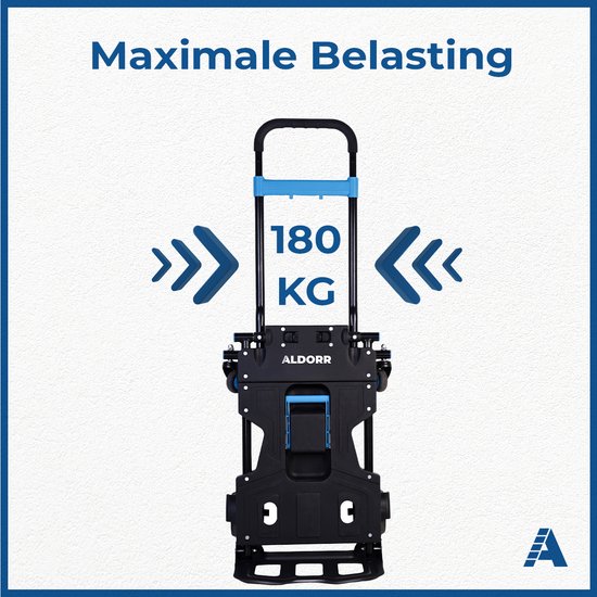 ALDORR 2-in-1 klappbarer Sackkarren und Transportwagen – Tragkraft des Transportwagens max. 150 kg und des Sackkarren max. 75 kg - Zusammenklappbarer Transportwagen – Zusammenklappbarer Möbelroller – Handwagen – Lagerwagen – Möbelroller