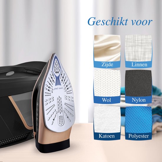 VAIVE PowerStation Dampfbügeleisen Boost 3100 - mit Dampfgenerator - 3100W - 2L Wassertank - schwarz