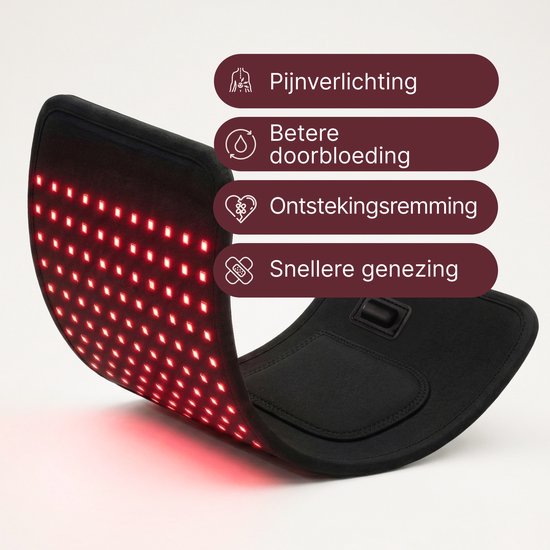 Panacea TheraFlex Rotlichttherapie-Gürtel, verkabelt – Infrarot 660 & 850 nm – 120 LEDs – 219 mW/cm²