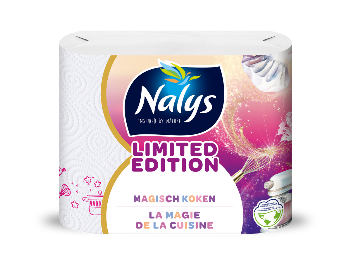 Nalys Küchenpapier Limited Edition – 2-lagig – 3 Rollen – besonders saugfähig & lebensmittelecht