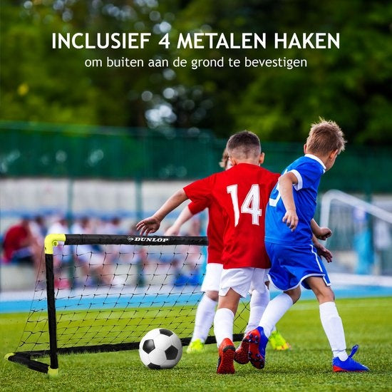Dunlop Fußballtor 90 x 59 x 61cm faltbar Schwarz/Gelb