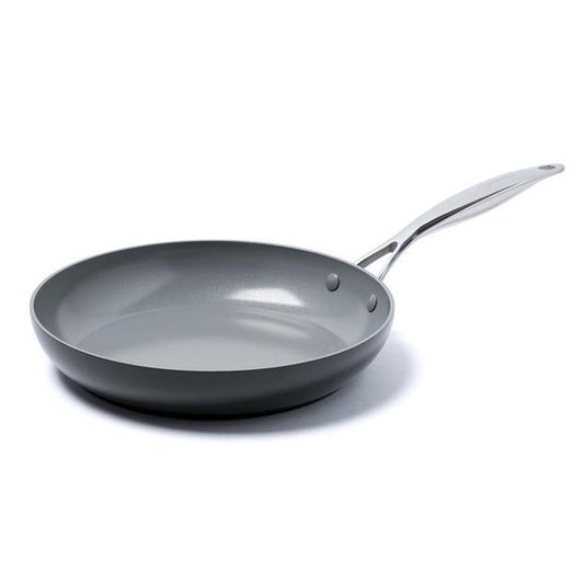 Greenpan Venice Pro Aluminium Bratpfanne Ø 28cm - PFAS-frei - Induktion - Backofenfest bis 220°C - Spülmaschinenfest - Schnelles Erhitzen - Griffe aus Edelstahl - Schwarz