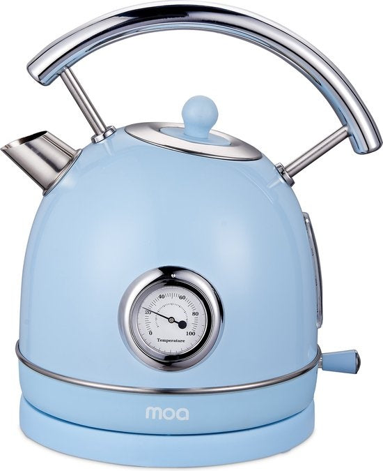 MOA Retro-Wasserkocher - Pastellblau - Elektrisch - Edelstahl - EK4TBL