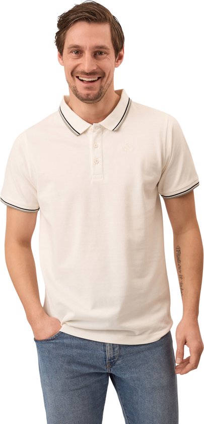 Mario Russo Polo Shirt Edward - Polo Shirt Männer - Polohemden Männer - Baumwolle - Off White