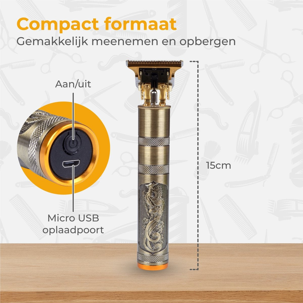 Nuvance - Haarschneider Männer - Kopfhaarschneider - Inklusive 4 Aufsätze - Barttrimmer und Haartrimmer Männer - Usb Wiederaufladbar