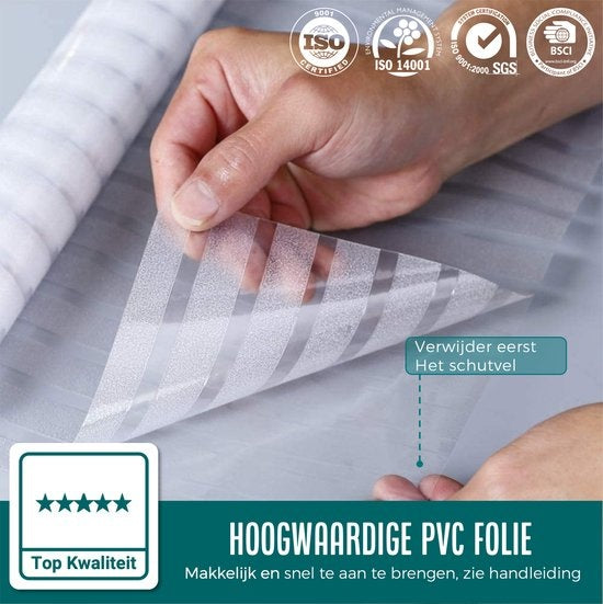Homewell Fensterfolie HR++ 45x300cm - Solar & Isolierend - Statisch - Streifen