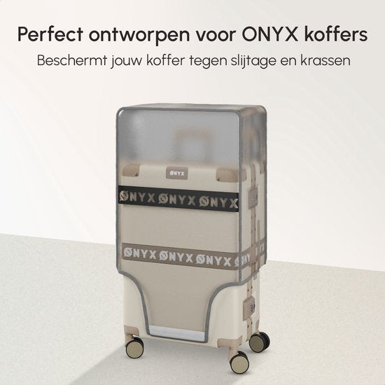 ONYX Kofferhülle 65 l – 28 × 46 × 67 cm – Kofferschutzhülle – Transparent