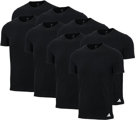 adidas Sportswear 2er-Pack T-Shirt mit Rundhalsausschnitt – Active Flex Cotton – Unterhemden für Herren – 2x schwarz