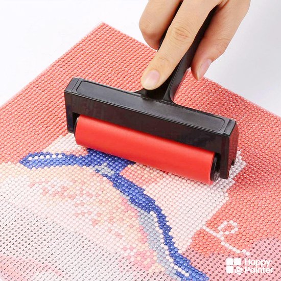 Happy Painter - Diamant-Malzubehör Erwachsene - Set 48-teilig - mit Walze 28 Fächer - Aufbewahrungsbox und Stift - Sortierbox - Perlenbox