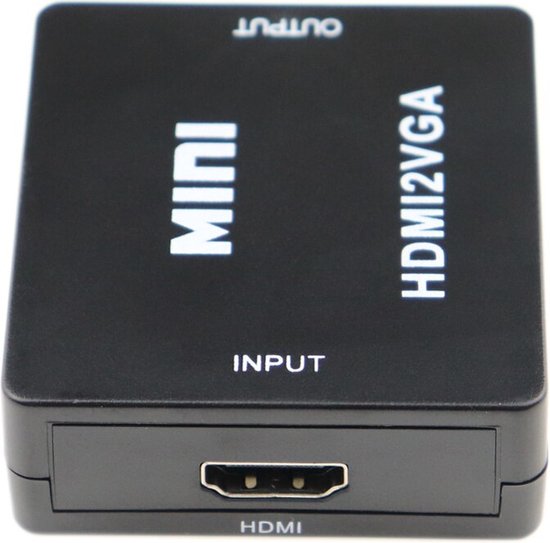 Techvavo® HDMI zu VGA Konverter - HDMI zu VGA Adapter - 1080p Full HD (50/60 Hz) - Video Kabel Adapter - Schwarz