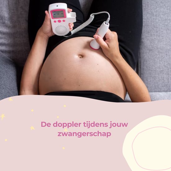 Gatson Doppler - Baby-Herz-Monitor - Inklusive E-Book, Doppler-Gel und Batterien - weiß/rosa