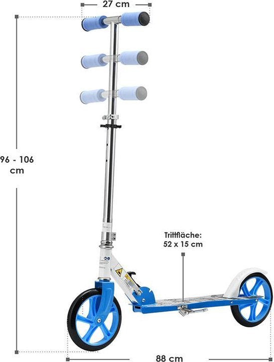 Zusammenklappbare Treppe / Scooter - Skaterboy - XXL Räder